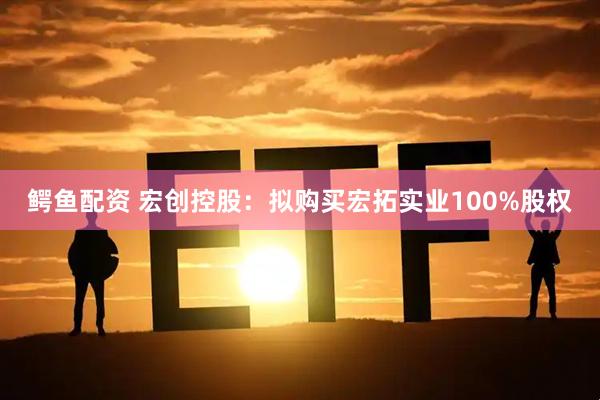 鳄鱼配资 宏创控股：拟购买宏拓实业100%股权