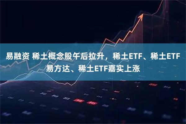 易融资 稀土概念股午后拉升，稀土ETF、稀土ETF易方达、稀土ETF嘉实上涨